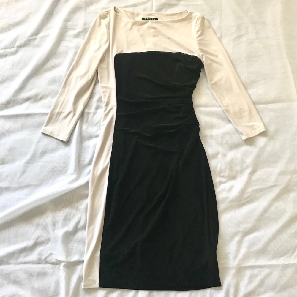 Lauren Ralph Lauren - B&W, 3/4 Sleeve, Sz 4